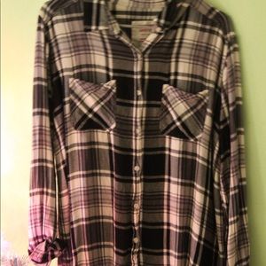 black and white flannel